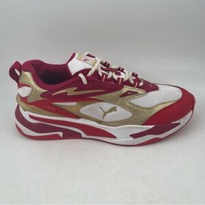 👞 Puma RS Fast Glitz GS - Women’s SZ 8 - Red Gold Athletic Shoes